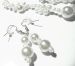 Ślubny komplet - Białe perły